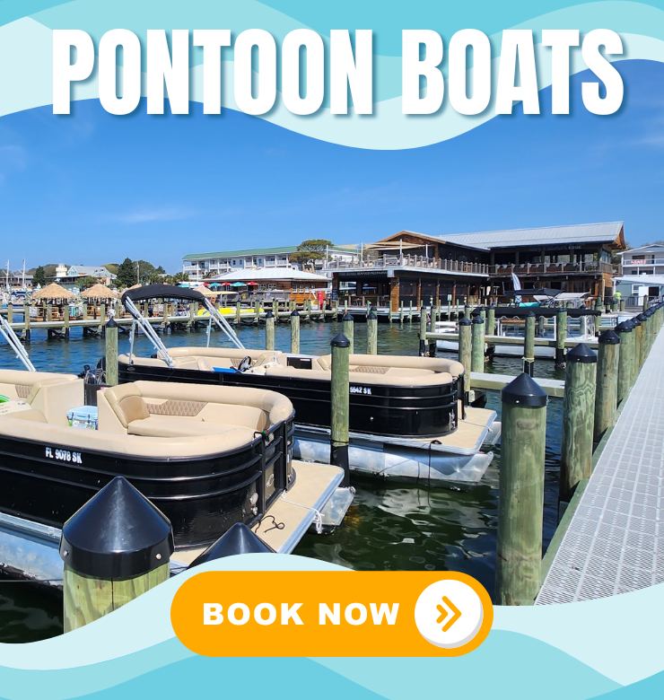 Pontoon Boats Docked in Destin Florida